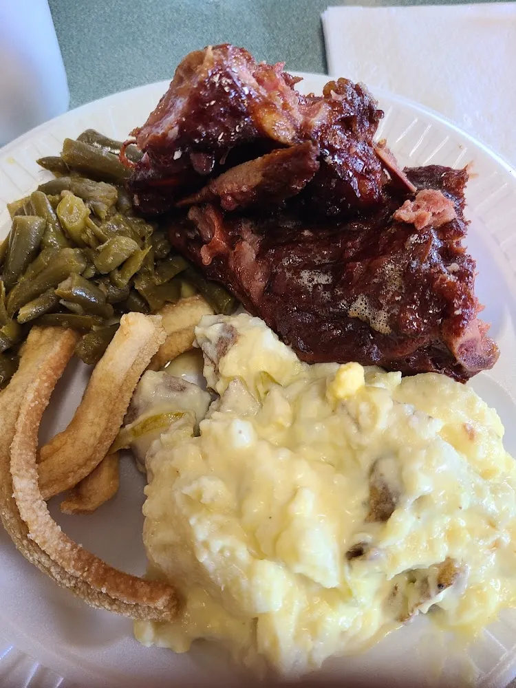 Combo Plate Necklines Fat Back and Cream Potatoes