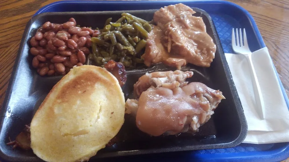 Turkey Pig Feet Ribs Green Beans Pintos Beans